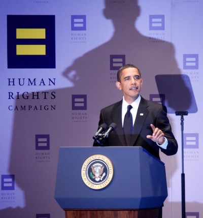 Obama speaks to the Human Rights Campaign