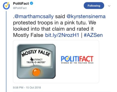 Who are you going to believe? Politifact, or your own eyes?